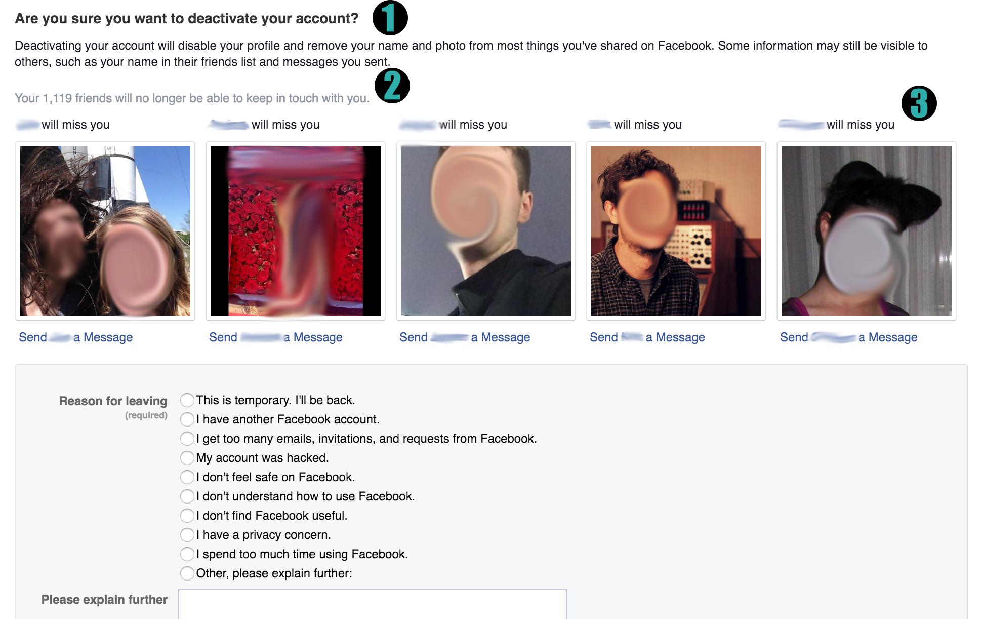 A screenshot of the top of Facebook's