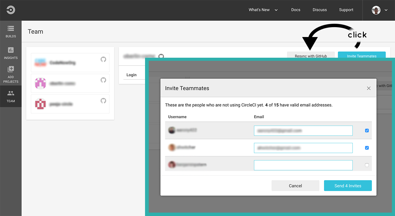 A screenshot demonstrating a UI improvement I made to Circle CI's interface during my first summer there.