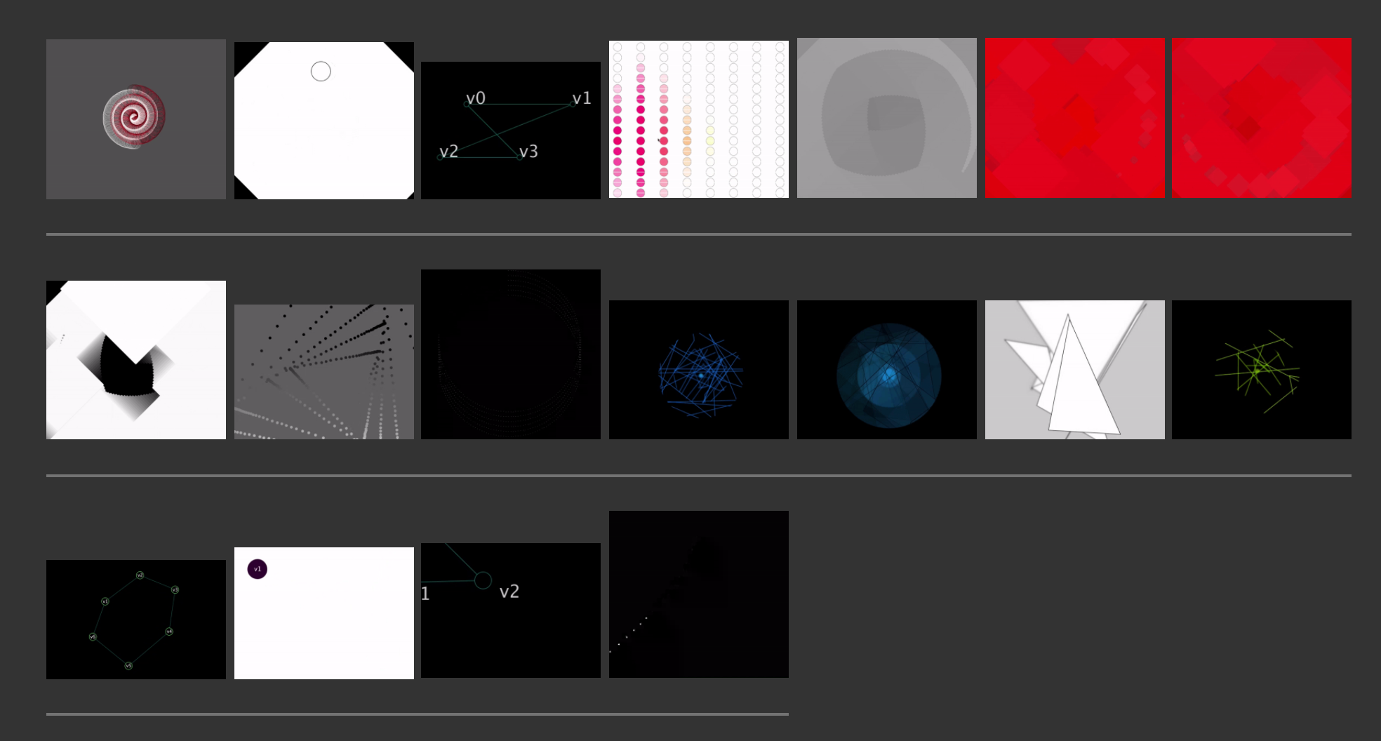 A photo of my generative animations.